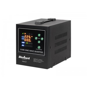 Zdroj záložný REBEL POWER-800-LFP4 12V 230V 800VA 500W Black Zdroj záložný REBEL POWER-800-LFP4 12V 230V 800VA 500W Black